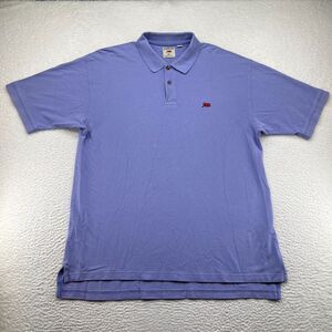 Perlis Polo Shirt Crawfish Logo Mens XL Purple  Cotton Short Sleeve *Stain*